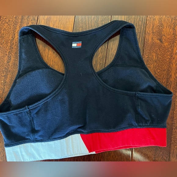 Tommy Hilfiger Women's Tri-Color Sports Bra - Navy, Red, White - Picture 3 of 3